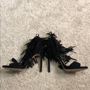 Zara sandal heel with fringe